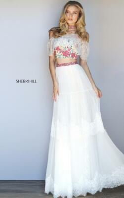 green emerald velvet dress Sherri Hill 55547 main image 1