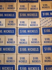Box of Nickels ($100) 50 Rolls Circulated Coins 20+Year Old Collection Sealed