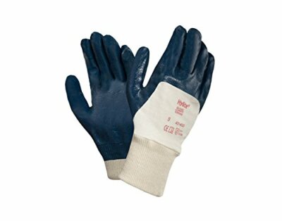  Ansell HyLite 47-400 Blue SZ 7 Work Gloves - Nitrile Palm Only Coating 6 EA