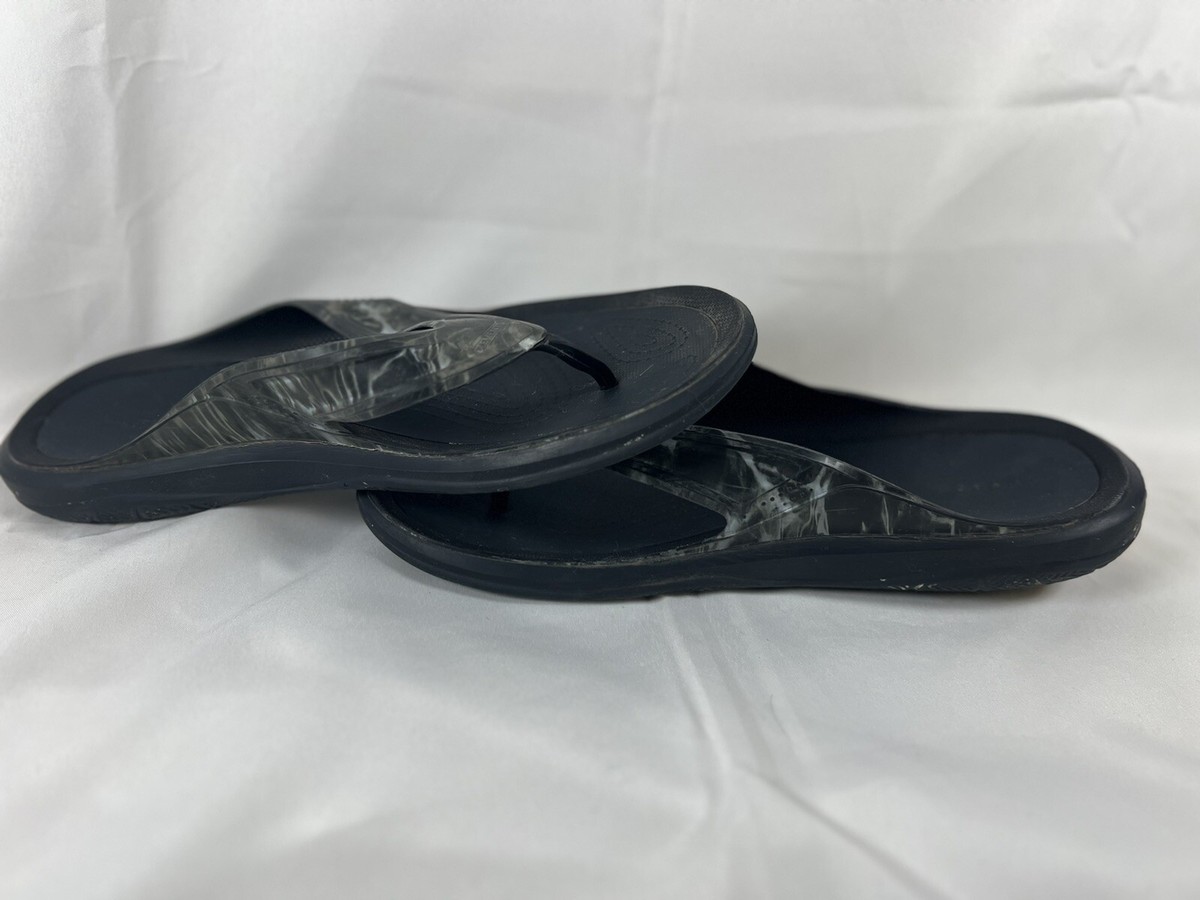 Crocs Men\'s Swiftwater Mossy Oak Elements Wave Flip Flops in Black Camo CROCS Swiftwater Wave Mossy Oak Flip Flop Men main image 3