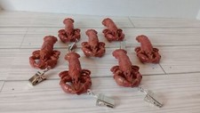 Retro-Inspired Lobster Badge Clips with Stand-On Tails - Set of 7
