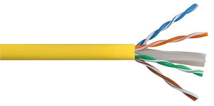 YELLOW CAT6 NETWORK CABLE UNSHIELDED 305M, ETHERNET CABLE FOR PRO POWER