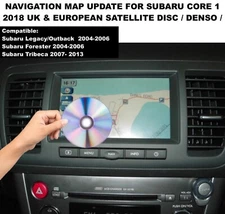 SATELLITE NAVIGATION MAP UPDATE 2018 FOR SUBARU CORE 1 - Legacy,Outback,Forester