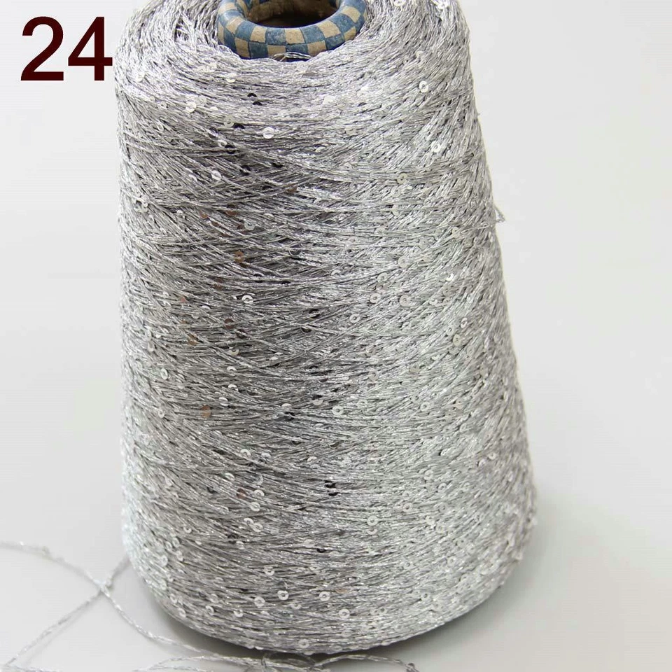 C Moda 1 Cono 500g Lentejuelas Brillantes Hágalo Usted Mismo Nylon Encaje Tejido a Mano Hilo de Ganchillo 24 Foto 3 de 4