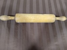 Vintage ONE Piece TURNED ROLLING PIN 15 1/2" WOODEN KITCHEN OLD 