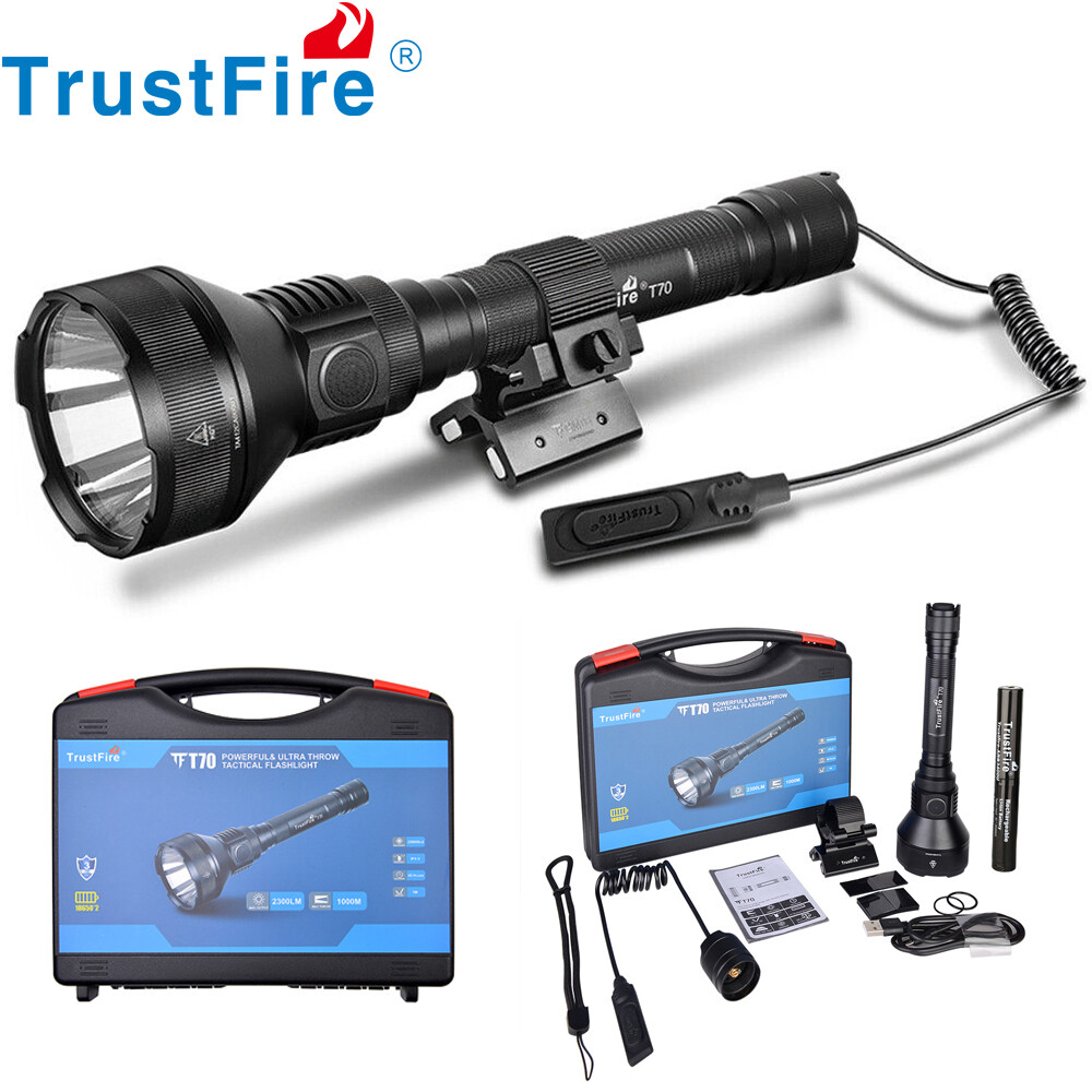 T70 Caza Linterna 2300 Lúmenes con XHP-35HI LED, IPX8, 1000 Metros de Alcance ES