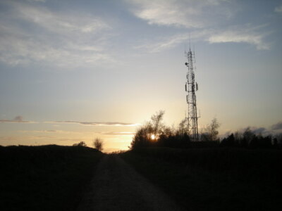 Photo 6x4 Mast at dusk Much Wenlock  c2008
