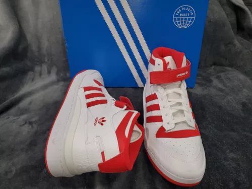 ADIDAS FORUM MID ORIGINALS MENS SHOES US 11 WHITE RED NEW GY5819
