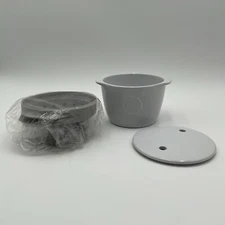 Pampered Chef Ceramic Breakfast Microwave Sandwich Breakfast Maker #2634 White