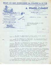 Facture.AM24071.Aurillac.1955.Pradel-Clément.Chasse.Tir.Darne.Verney-Carron