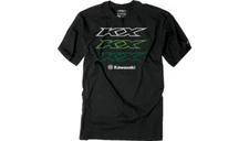 NEW FACTORY EFFEX Kawasaki Repeater T-Shirt - Black/Green - MOTORCYCLE/OFFROAD