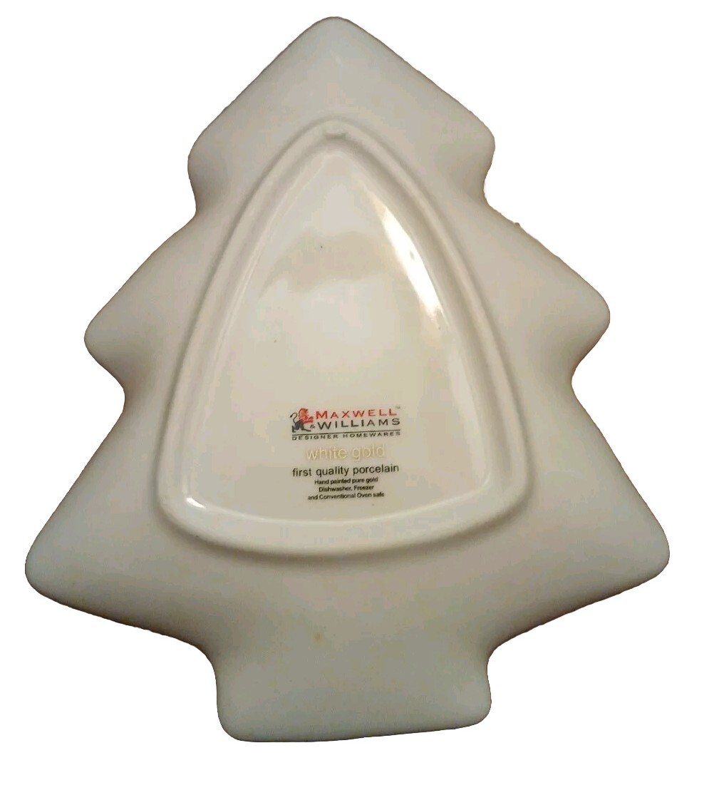 Maxwell Williams White Gold Designer Christmas Tree Dish