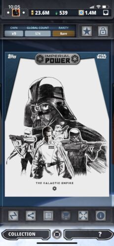 Topps Star Wars Digital Card Trader Blue Rogue One Imperial Power Insert Award - Picture 1 of 1