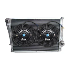 Aluminum Radiator &Fan For 1999-2006 BMW E46 M3 330D 328 325 323 320 Ci 318i Z4