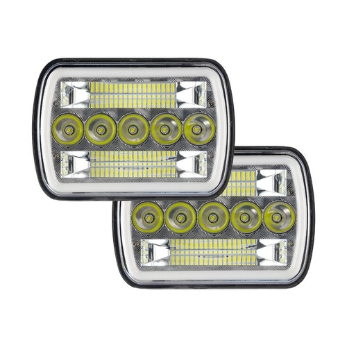 5x7" 7x6 LED Headlights Hi/Lo DRL Lamp Fit for Chevrolet C10 Suburban 1979-1989 - Picture 9 of 12
