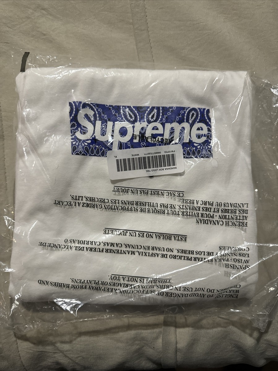 Supreme Bandana Box Logo White Sz XL NEW 100% Authentic ! | eBay