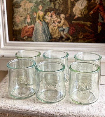 Original ''La Fermiere'' französisches Glas   Töpfchen   6 Stück   