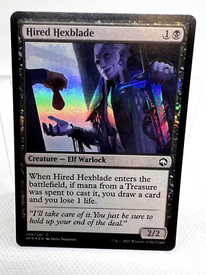 MTG D&D:Adventures in the Forgotten Realms Hired Hexblade Common Foil LP