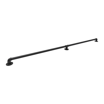 200cm/6.6Ft Handläufe Handlauf Schwarz Geländer mit Rutschfestem Treppengeländer