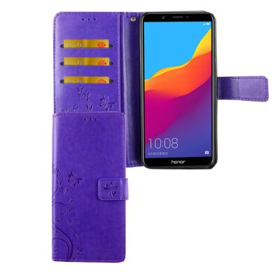 Handyhülle Schutz Case für Huawei Honor 7C Cover Tasche Wallet Etui Handyhülle