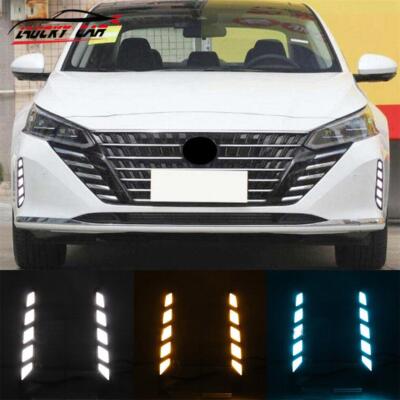 LED DRL Front Fog Light Lamp Streamer 3-Color Fits For  Teana Altima 2022-2023