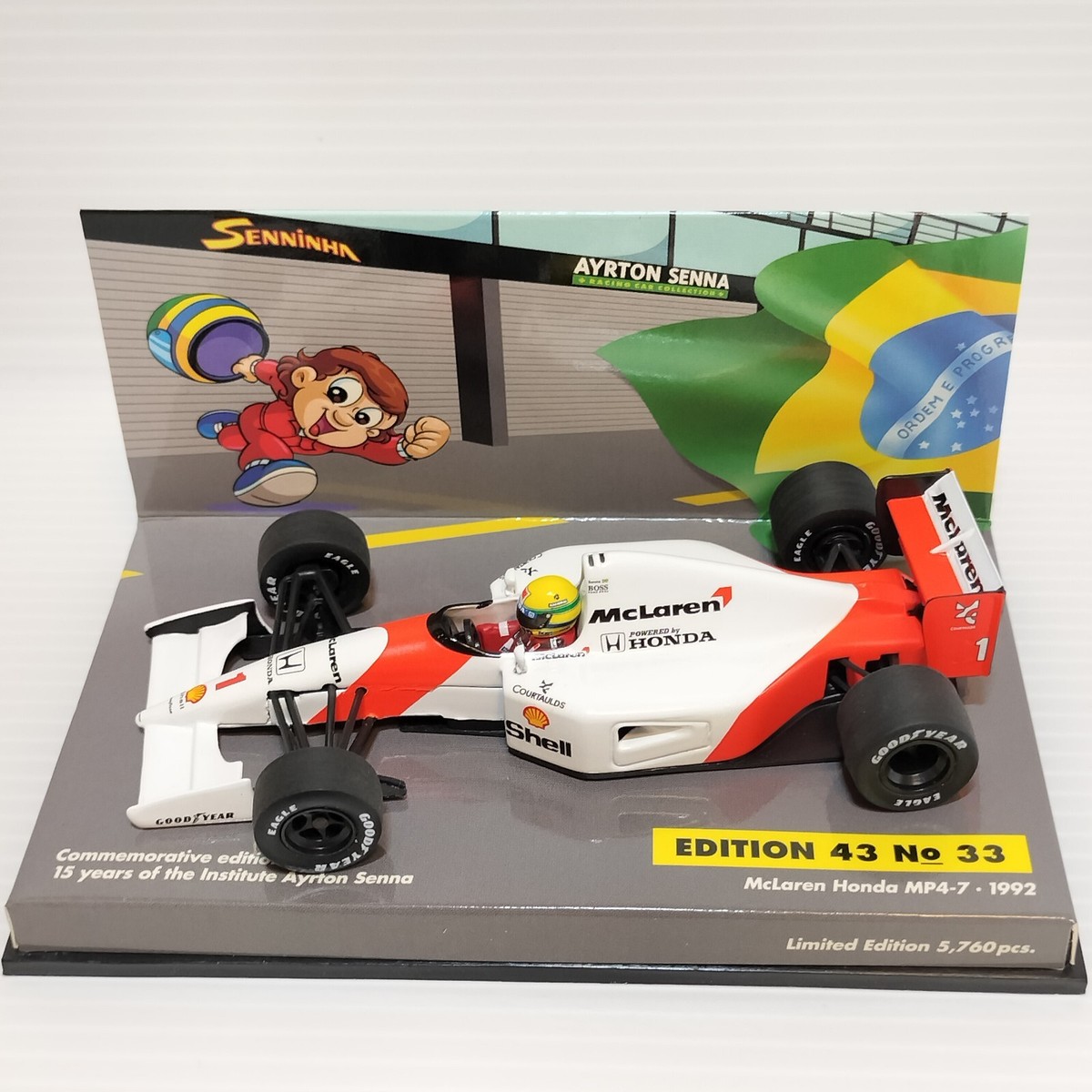 ミニカー ayrton senna mclaren honda MP4/7 MINICHAMPS 1/43 McLaren Honda MP4-7 1992 Ayrton Senna #1 NEW