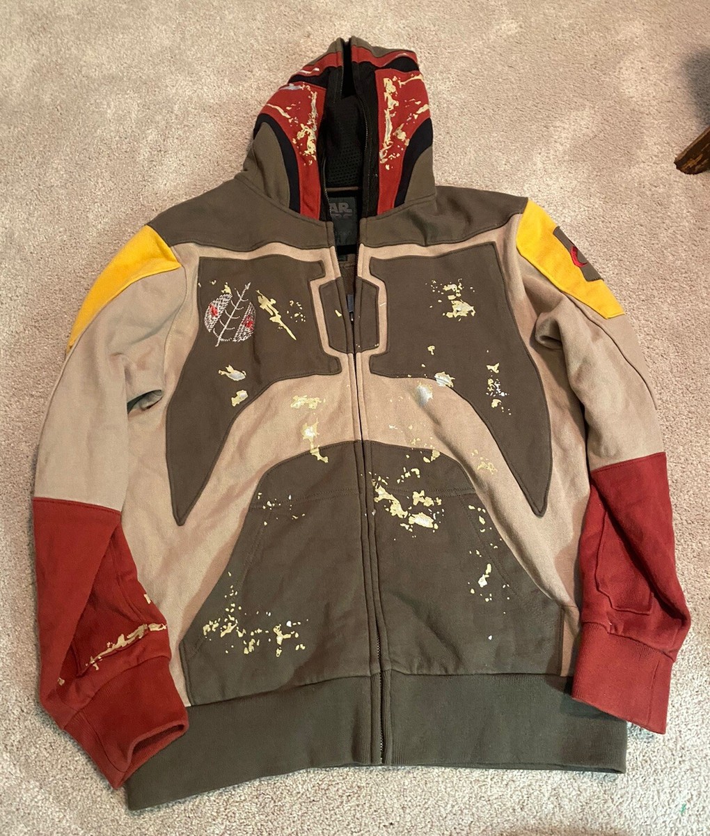 Marc Ecko Cut & Sew STAR WARS Boba Fett Full Zip Mens Hoodie Marc Ecko Cut & Sew STAR WARS Boba Fett Full Zip Mens Hoodie