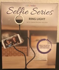 Selfie Series Ring Light With Smartphone Holder Great For Selfies Video Chat NEW