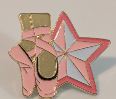 Ballet Star Pink Lapel Pin