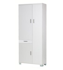 MOBILE 3 ANTE E 1 CASSETTO BIANCO FIAMMATO, 77X179X34 CM