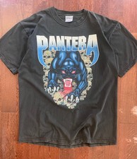 Vintage Pantera Panther T-shirt Mens Size Xl Black Metal Short Sleeve Band Tee
