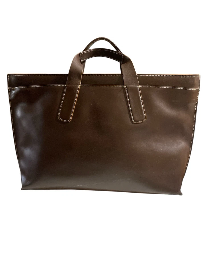 "Bolso bandolera de cuero marrón LODIS (sin correa bandolera) 19""" Foto 2 de 4