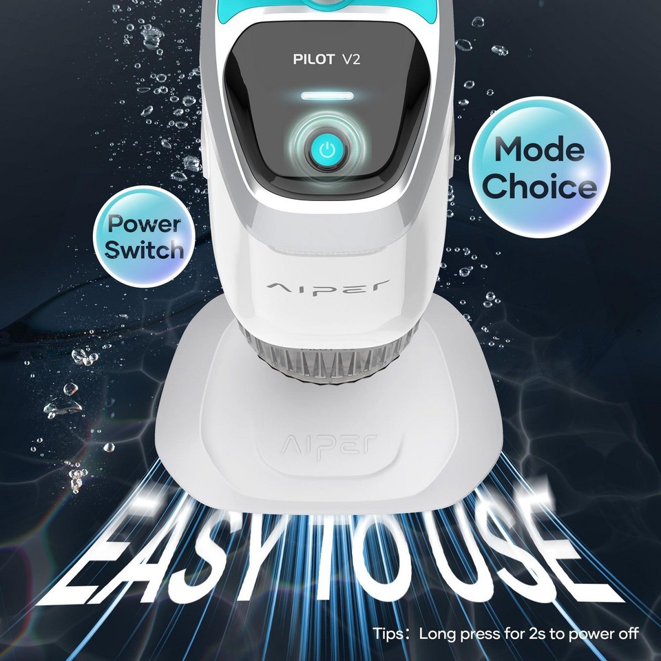 Aiper Pilot V2 Rechargeable Handheld Pool Vacuum Cleaner with Pool ...