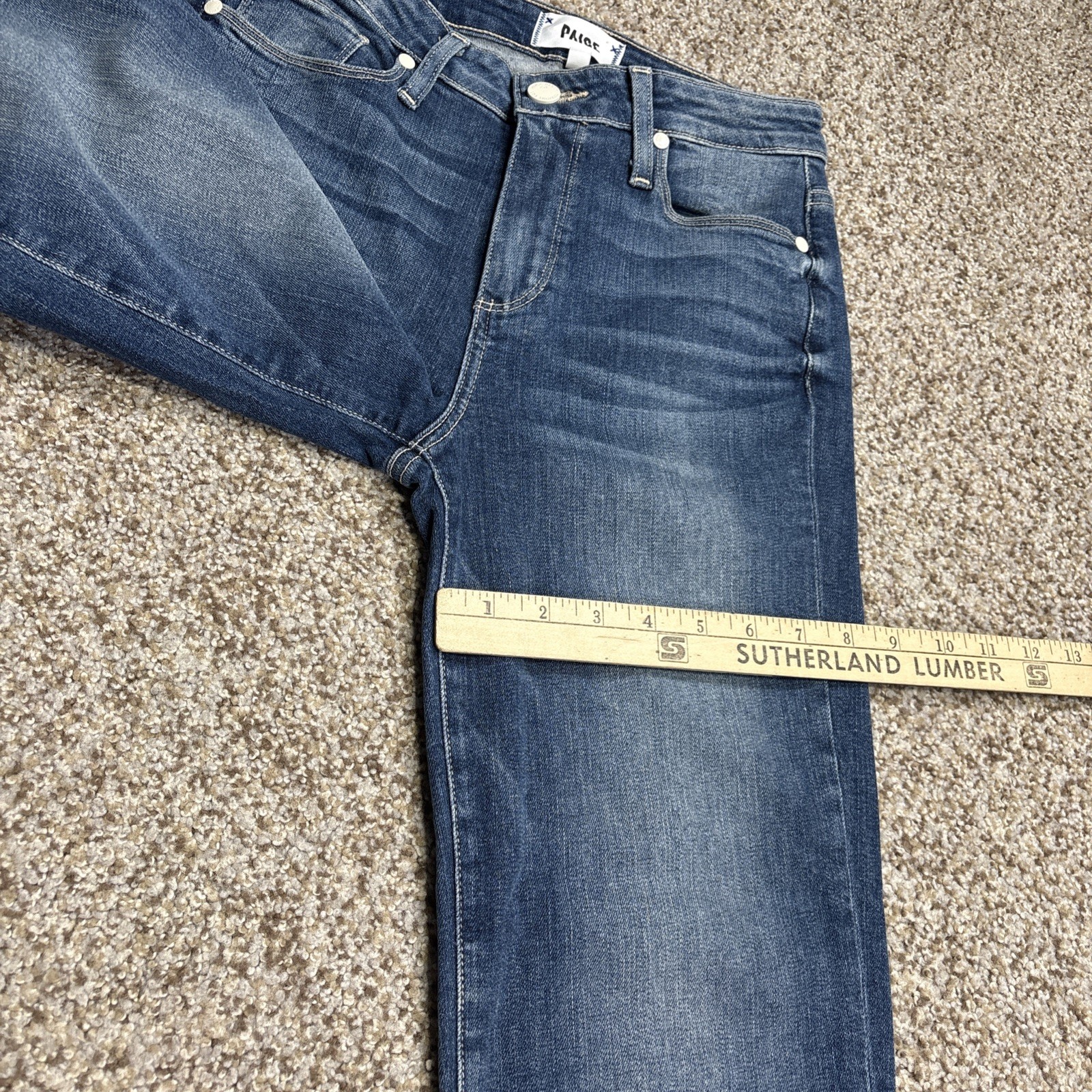 Paige Hoxton Straight Ankle Jeans Size 25 X 25 Raw Hem - View 12