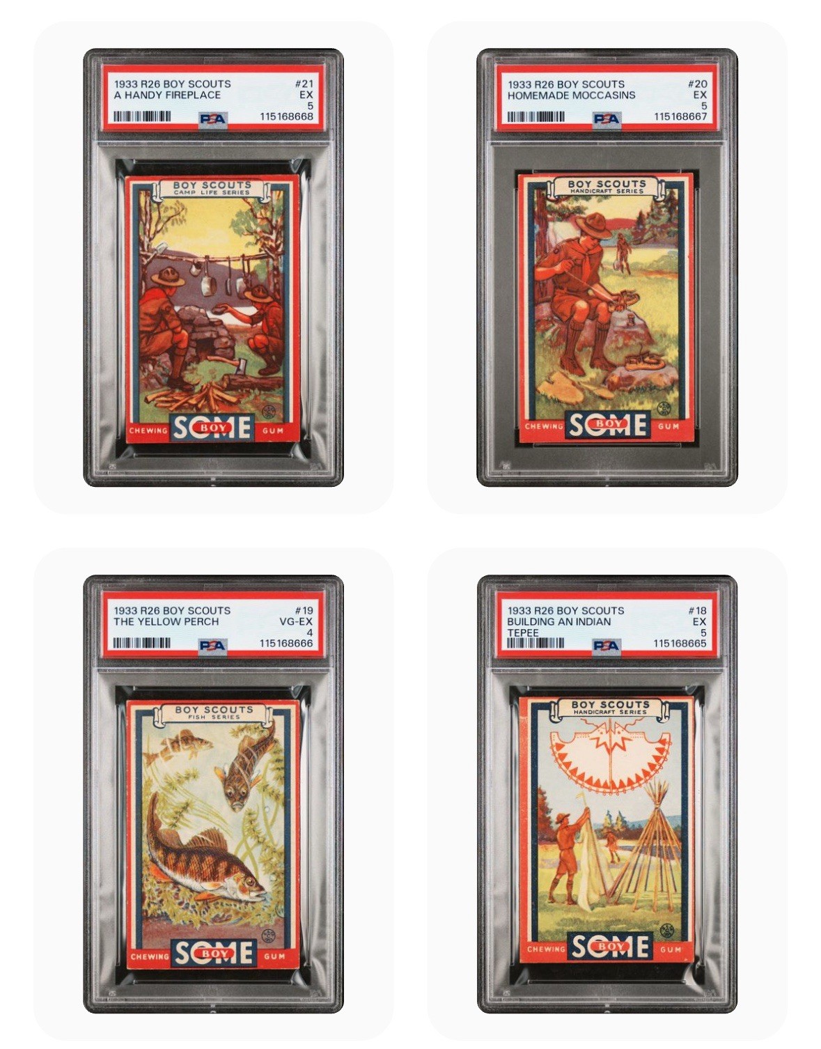 1933 Goudey Some Boy Scouts R26 Complete Set 48ALL GRADED!  AVG PSA 4.2! SCARCE! view 6