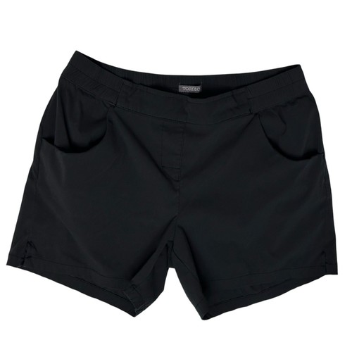 Toad & Co dunkelgraue Damenshorts zum Überziehen Größe Medium Taschen mittlerer Bund
