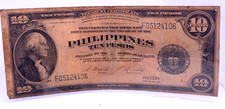1922 10 Pesos Philippines Treasury Certificate Series No. 66 Victory Note