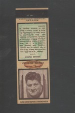 1937 Diamond NFL Football Matchcover #15 George Musso-Chicago Bears Near Mint