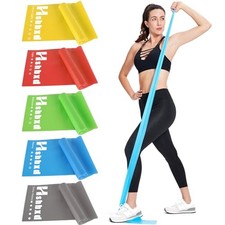 Resistance Bands for Working Out, Physical Therapy Bands, Five Colors 5-80lbs