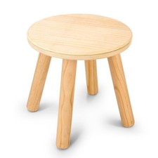 WINGYZ Wooden Step Stool for Toddler, 10 Inch Foot Stool Solid Kids Chair