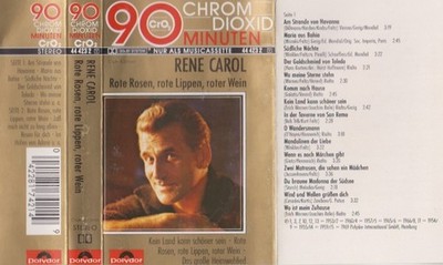 Rene Carol   Rote Rosen, rote Lippen, roter Wein Kassette  Label: Polydor   64 3