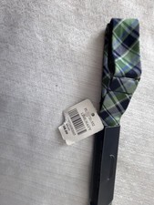 Saddlebred Plaid Silk Bow Tie Green/Blue Woven Classic Size MPN PL 721-392