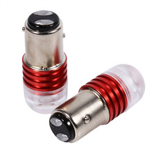 Doanas-2Pcs Red 1157 2357 Strobe Flashing LED Projector Bulbs For Car Tail Brake