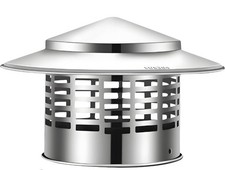 Round Chimney Rain Cap 304 Stainless Steel  Chimney Flue Cowl for Wood Stoves
