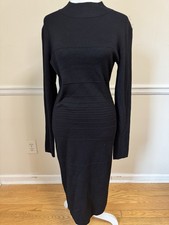 Fashion Nova Scarlett Wonders Mock Neck Midi Dress