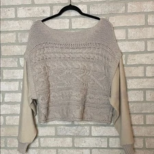 By Together mixed material Knit Sweater and sweatshirt size M