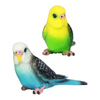2 Pcs Simulierte Kleine Papageienspielzeug Kind Vogelmodell Kinderspielzeug