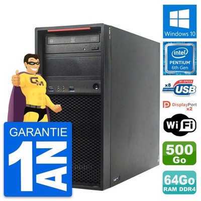 PC tour Lenovo Thinkstation P310 MT G4400 RAM 64Go Scheibe 500Go Windows 10 Wifi