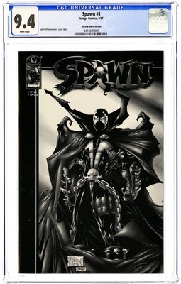 Spawn Schwarz Und Weiß #1 CGC 9.4 1997 4410609005