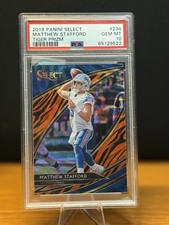 Panini 2019 Select Matthew Stafford Lions Field Level Tiger Prizm #234 PSA 10